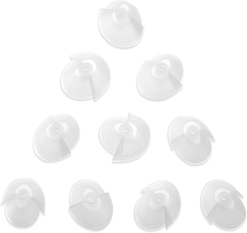 Medca Hørestøtte Standard Modtager Tulip Domer Kompatibel med GN Resound Sikker Fit - 10 -Pcs Universal Invisible Tip Erstatning Øre Domer til BTE PSAP Høreforstærkere og åbne Fit modeller, Clear