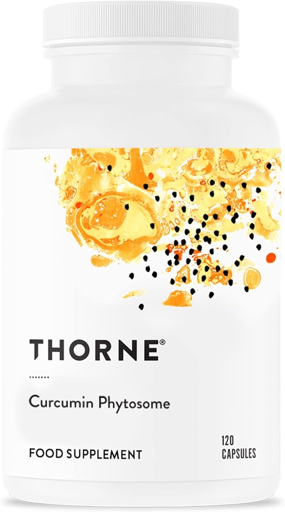 THORNE - Curcumin Phytosome 500 mg (Meriva) - Vedvarende frigivelse, Klinisk Studerede - Understøtter sund inflation respons i Joints, Muskler, GI Tract, lever, hjerne og nerver * - 60 Servering