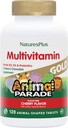 NaturesPlus Animal Parade Gold Children 's Chewable Multivitamin - Natural Cherry Flavor - 120 Animal Shaped- Tablets, pakke af 2 - med vitamin D3, K2 & Probiotika - 120 Total Servering