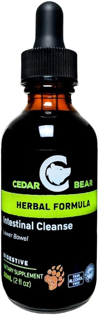 Cedar Bear Intestinal Rense en flydende urte supplement, der modererer miljøet i fordøjelsessystemet, Tillader fordelagtig Flora til flor 2 Fl Oz