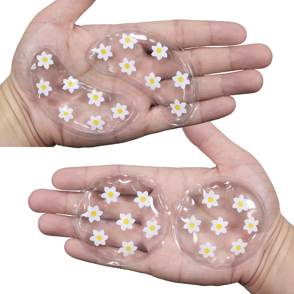 ZNÖCUETÖD Gel Ice Pack Genanvendelige kølende øjenvipper og under øjenplastre, Eye Hot Cold Treatment Pack for Rødhed, Smerte Relief og Øje Slap af