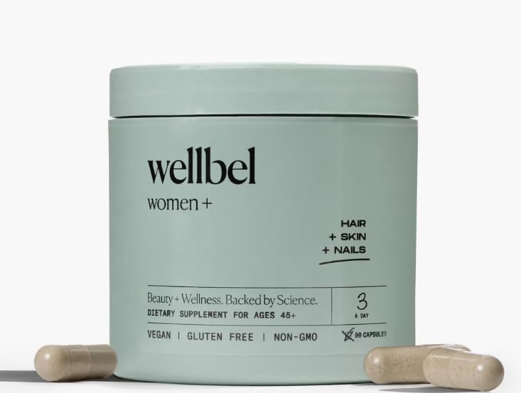 WELLBEL Kvinder + rent supplement til hår, hud og negle, Vegan, Gluten Free, Ikke GMO 90 Greve