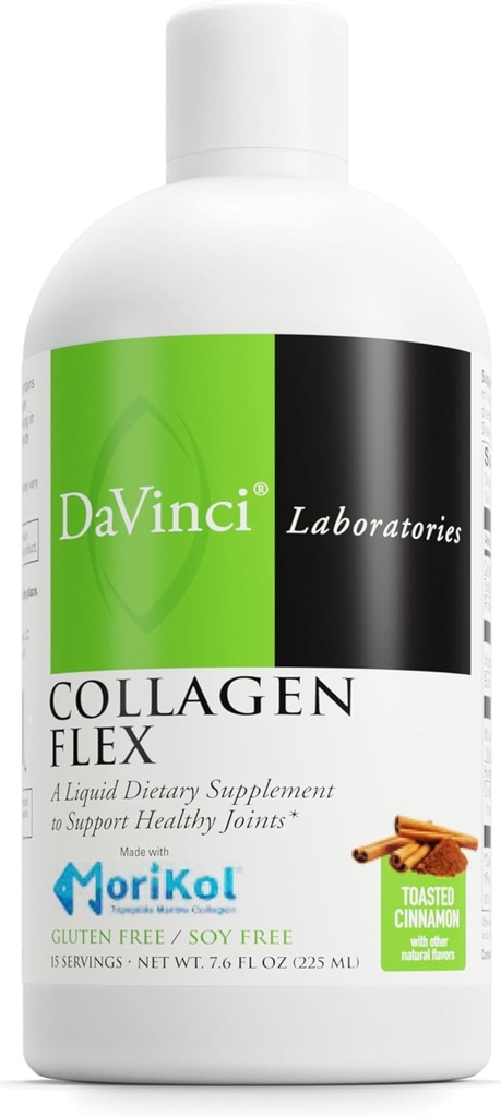DAVINCI Labs - Collagen Flex - En flydende kost supplement til støtte sunde joints - ristet kanel - Gluten Free, Soy Free - 7,6 fl oz