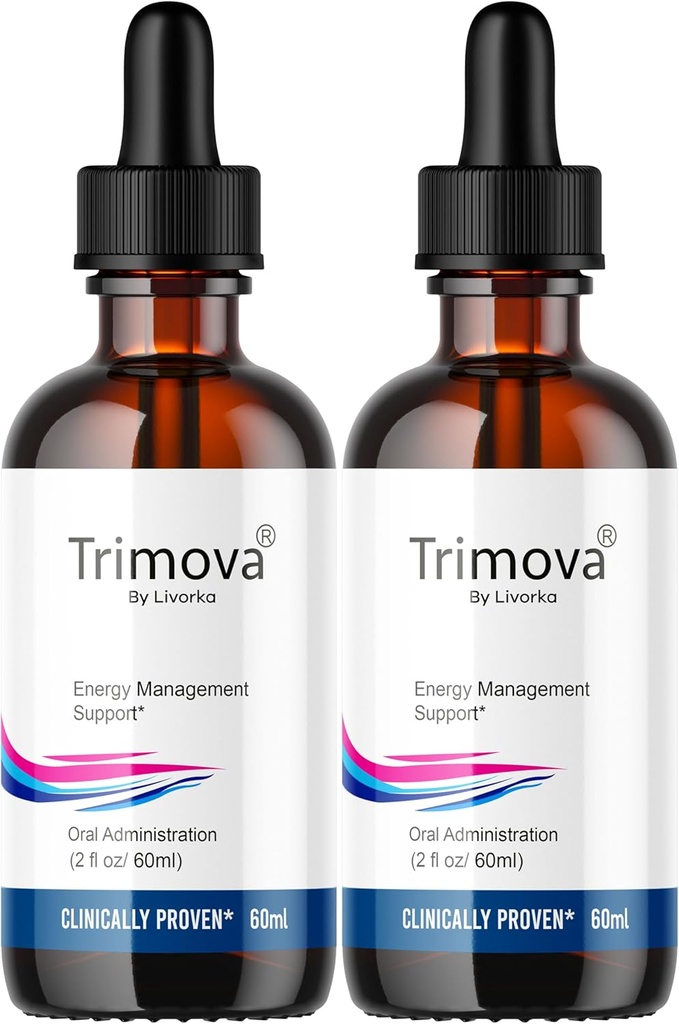LIVORKA Trimova Metabolic Support Liquid Drops, Advanced Formel - pakke med 2 flasker (60 dages forsyning)