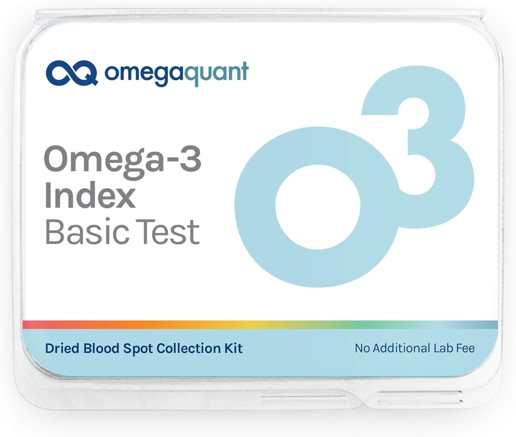 OmegaQuant Omega-3 Index Basic - Den oprindelige Omega-3 blodtestkit med en dråbe blod hjem kit, omfatter blod samling kit; 1 Omega-3 testkit