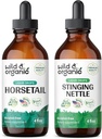Wild & Organic Horsetail Tinktur 4 fl oz & Stinging Nettle Root Tinktur 4 fl oz