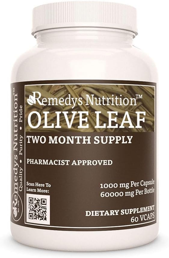 Remedy 's ernæring Olive Leaf Buddha 124; 1.000 mg, 60 Vegansk Kapsler Urtetøj Kosttilskud 124; Two Month Supply