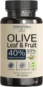 VINATURA Hydroxytyrosol Supplement, Olive Leaf Extract - 40% Hydroxytyrosol Olive Fruit Extract, 50% Oleuropein Olive Leaf Extract Kapsler - 60 Kapsler