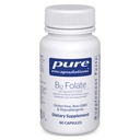 Ren indkapsling B12 Folat - Energitilskud til støtte nerver, Energi Metabolisme & Kognitiv Support * - med vitamin B Folat som Metafolin - 60 Kapsler