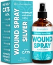 Cat Wound Care Spray er perfekt med Cat Cone Buddh124; Nano Silver + Chlorhexidin i Sammensætningen Buddh124; Bider, Scratches, Rødme, Irritation, og Sutures Efter Kirurgi Buddh124; 4 Oz