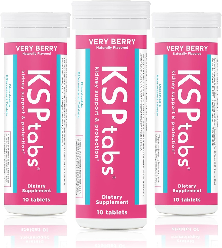 All Natural Hydration & Nyre Health Supplement til Combat Calcium Oxalat Crystal Formation, Meget Berry-3 Pack