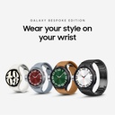 SAMSUNG Galaxy Watch 6 Bespoke Edition 47mm Eksklusiv Bluetooth Smartwatch, Sundhed, Fitness, Sove, HR Tracker, Forbedret batteri, Safir Crystal Glass, US version, sort D-spænde Band, Hybrid Camel