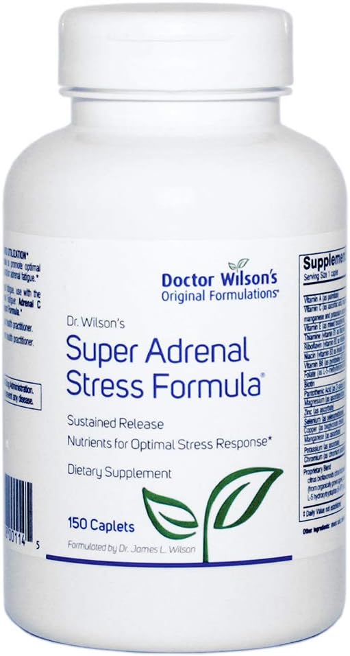 Doctor Wilson 's Original Formuleringer Super binyrerne stress Formel 150 caplets Adrenal, HPA Axis, Træthed, og energistøtte