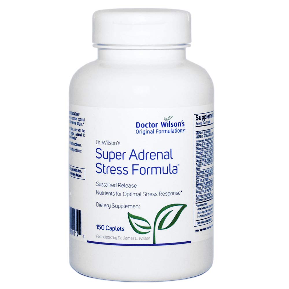 Doctor Wilson 's Original Formuleringer Super binyrerne stress Formel 150 caplets Adrenal, HPA Axis, Træthed, og energistøtte