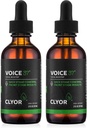 CLYOR Voice37 - Singers Voice Remedy - 2 Pack All Natural Herbal Vocal Booster Formel til at smøre Sothe og Relieve Hæshed tør Itchy Hals - Forbedre sang og tale - 2 oz - VOICE37