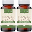 Lignans For Life Flaxseed Lignans for Dogs + SDG - Omega 3 Fedtsyrer, High Fiber Antioxidanter Hjælper med at forbedre skinnende Coat, fordøjelsesfremmende & hjerte sundhed lignans, 35mg, 90 Flaxseed Capsules, 2 Pack