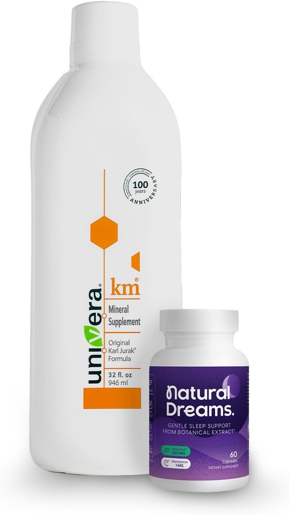 Universa Dream Wellness Combo, km & Natural Dreams, Kalium Understøtter, Krops pH blodbalance, Dyb søvn support