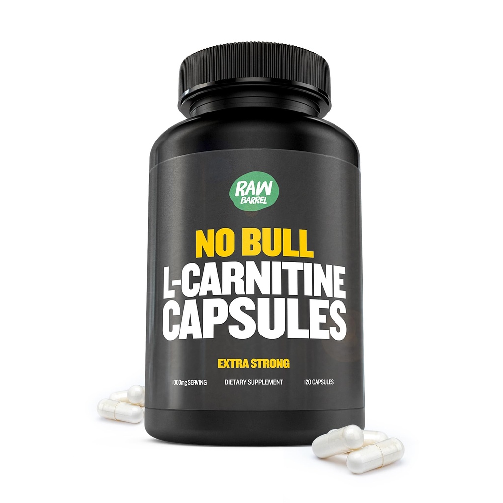 "No Bull" L- Carnitin supplement, Pure Keto- Friendly L- Carnitin L- Tartrate kapsler for forbedret kognitiv funktion & fokus for kvinder og mænd, L Carnitin kapsler, 500mg