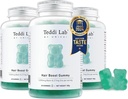 Unichi hårvækst gummier 3- Pack, 5200mcg biotin formuleret med zink, pantothensyre og vitamin A, C, E for stærkere og tykkere hår til kvinder, (180 Tæl)