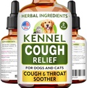 Kennel Hoste Behandling Flydende - Host suppressant til hunde & katte - Hals Soother - Tør, Wet & Barky Pet Hough Relief til alle racer - Kollaps Trachea & Kat Astma Support - Made in USA - 2 Fl Oz