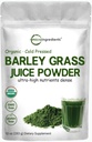 Micro Ingredients Organic Barley Grass Juice Powder, 10 Ounce, Cold Pressed, US Grown, Rich in Immune Vitamin, Fibers, Minerals, Antioxidants and Protein, Support Immune System and Digestion, Vegan