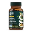 Gaia urter Ginger- Gurkemeje Postbiotik - Premium fordøjelsestilskud for Gut Health - Lavet med Gurkemeje & Ginger - Gratis fra Dairy, Soy & Gluten - 60 Veganske kapsler (30 Servere)