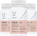 Vitruvin Ubiquinol COQ10 - Coenzym Q10 Ultra- absorbérbar, co q 10 Antioxidant supplement for vaskulær og hjertelig sundhed, sund hud og hår, sund aldring