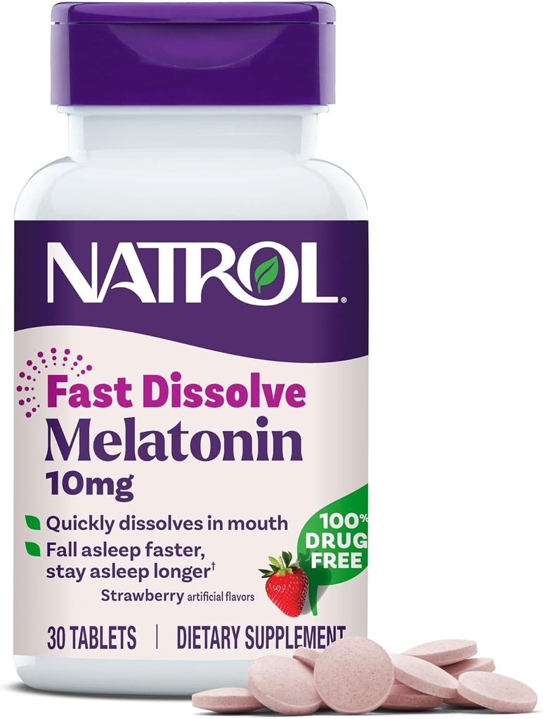 Natrol Fast Opløs Melatonin 10 mg, Søvnstøtte til voksne