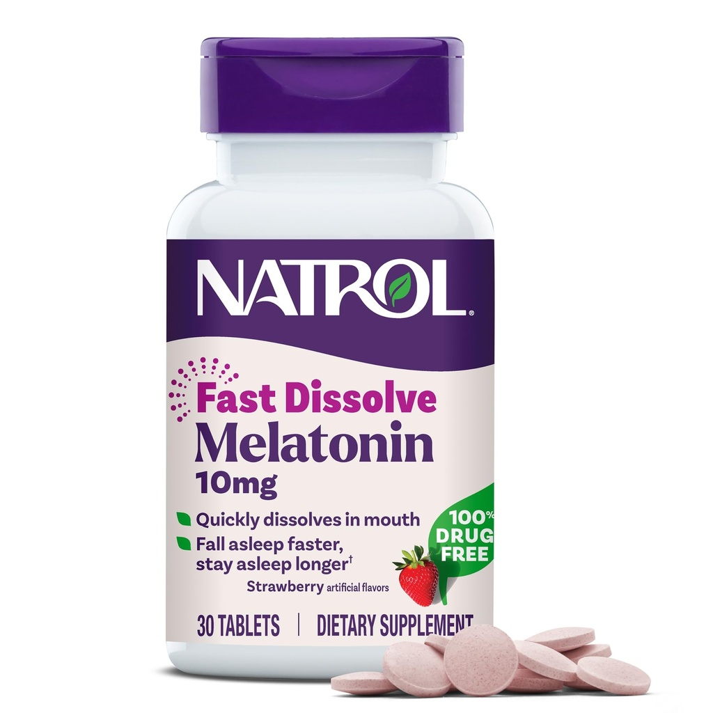 Natrol Fast Opløs Melatonin 10 mg, Søvnstøtte til voksne