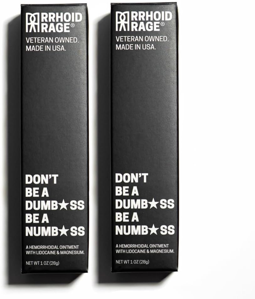 Hæmorroid & Fissure Salve - Behandling med Lidocain, Aloe Extract, Magnesiumsulfat, Balsam Fir, Fast fungerende Hæmorroid Cream til klør, hævelse og maksimal smertelindring (2 - Pack)