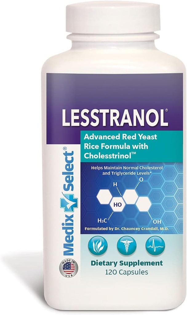 Lesstranol Advanced Red Yeast Rice Formula (90 Day Supply)