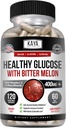 Kaya Naturals Healthy Gluco with Bittermelon Supplement | Support Healthy Levels and Function, 20 Herbs Vitamins and Minerals, Alpha Lipoic Acide, Cinnamon, Vitamin C & E, Non-GMO (120 Count)