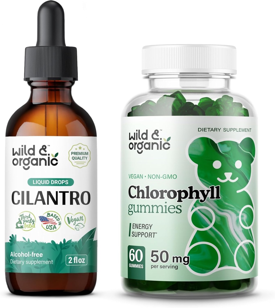 Wild & Organic Cilantro Tinktur 2 fl oz & Chlorophyll Gummies