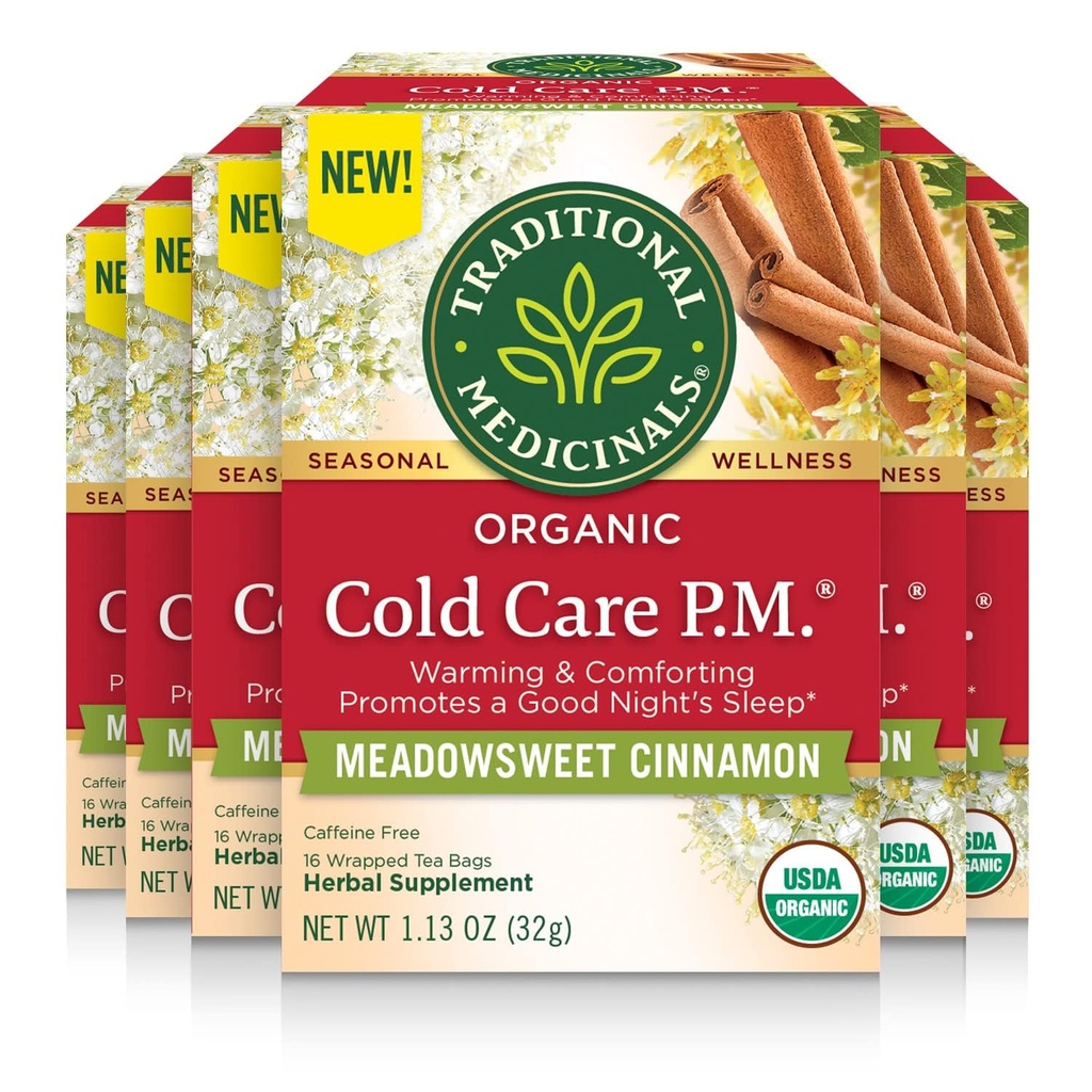 Traditionelle Medicinals Tea Cold Care Pm, 16 Greve (pakke af 6)