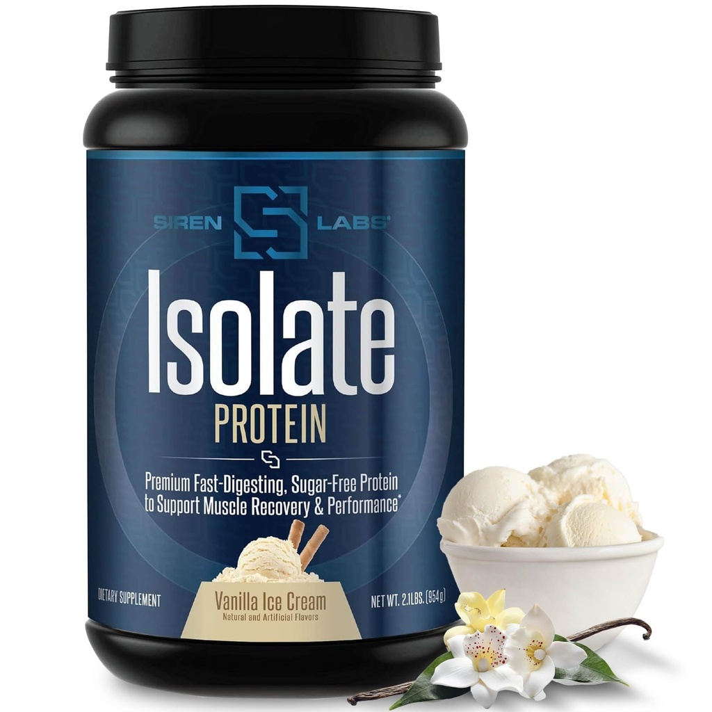 Isolere Premium Whey Protein Powder Keto Isolere og Hydrolysat med Aminosyrer Herunder Glutamin til Lean Muscle Growth and Recovery - Vanilla Is (30 Servere)