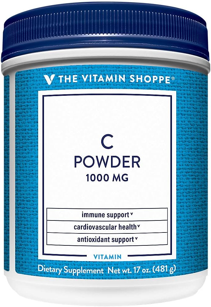 Den Vitamin Shoppe C-vitamin pulver 1.000MG, Antioxidant, der understøtter immunforsvar og cardiovaskulær sundhed (17 Ounces pulver)