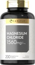 Carlyle Magnesium Chloride | 1560mg | 200 Tablets | Vegetarian, Non-GMO, and Gluten Free Supplement