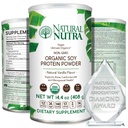 Naturlig Nutra Organic Vegan Plant Based Soy Protein Source Powder, Support Midlivstransition, Understøtter Bone og Forbedrer Kardiovaskulær Sundhed, Gluten Free, Non GMO, Sugar- Free 14.4 OZ.