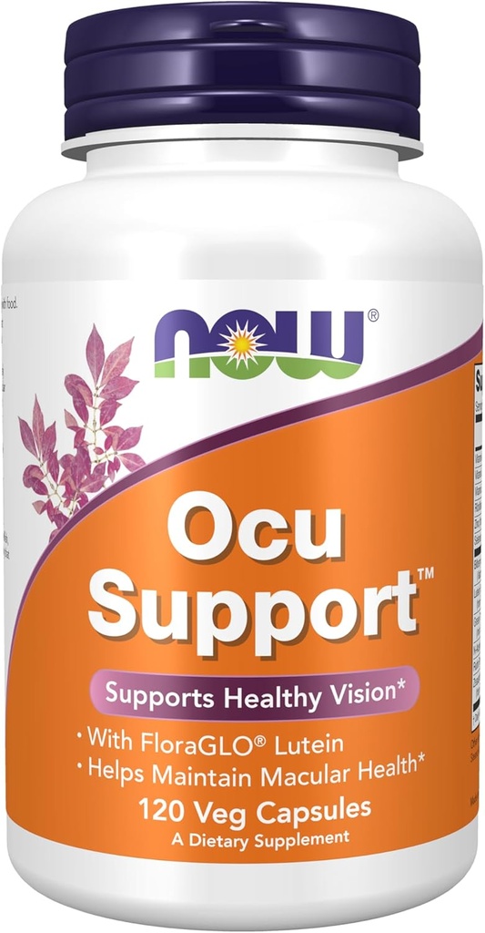 Now Foods Support, Ocu Support ™ med FloraGLO ® Lutein, plus Vitaminer A, C og E, 120 Veg kapsler