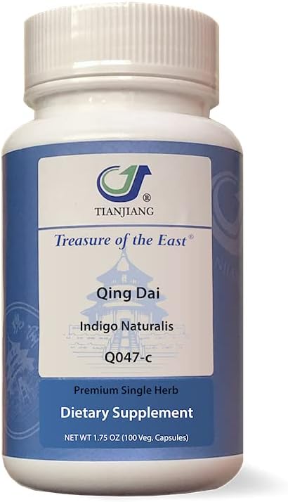 Treasure of the East, Indigo - Qing Dai Capsules (1: 1 Urteudtræk, 100 Kapsler)