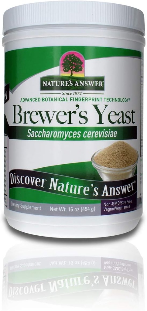 Naturens svar Brewer 's Gær Pulver, Rich Source of Amino Acid, B- Complex Vitamin, Minerals, & Protein - Natural, Unflavored, og Usødet - Dairy Free, Vegetar / Vegan