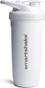 Smartshake Reforce Stainless Steel Protein Shaker Bottle - Non Insulated Unisex Gym Bottle | Metal Shaker Bottles - 900 ml | 30 oz - Leakproof Screw-On Lid - DEHP & BPA Free (White)