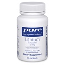 Ren indkapsling Lithium Oroter 5 mg - Hjerne Support - med N- Acetyl- L- Cystein (NAC) til hukommelse & Hjerne Opførsel * - Gluten Free & Non- GMO - 90 Kapsler