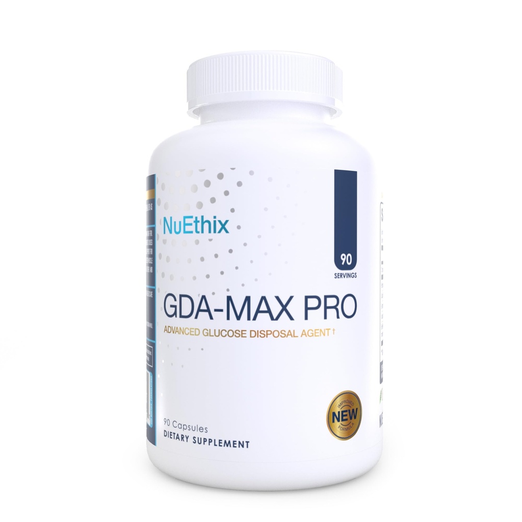 NuEthix Formuleringer GDA- MAX PRO, Double Berbine HCL supplement, understøtter Glucose Metabolisme, Vægt Management, immunforsvar, Heart Health - Ikke GMO, Gluten Free, Dairy Free, 90 Greve