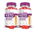(2 Pack) Fast Ripped Keto ACV Gummies Extreme 2000MG Fast Ripped Keto Gummies Apple Cider Vinticaria Formuleret med Pomegranate Beet Juice Powder B12 Vegan Non GMO 120 Gummys