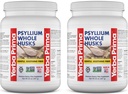 Yerba Prima Whole Psyllium Husk Fiber Supplement 20 oz (pakke af 2) - Vegan, Gluten Free, Non- GMO