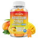 Kalium Citrate Gummies, High Kalium Supplement Gummies 1200mg for voksne & børn, Support Leg Cramp & Muscle Health, Vegan, Mango Flavor 60 Greve