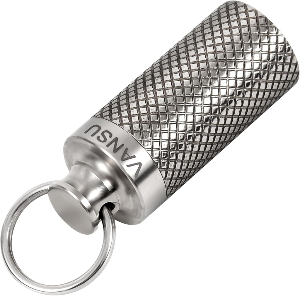 Titanium vandtæt Keychain Pill Holder Container, Portable Mini størrelse Pill Box Case for Udendørs Rejser Camping