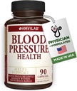 Blood Pressure Health - Hjælper support blodtryksniveauer - for sundt hjerte, Cholesterol & Cardio support - Vitaminer & urter - Non- GMO & Gluten Free - Kosttilskud - 90 kapsler