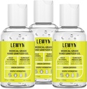 Medical Grade Hand Sanitizer Gel - 97% ORGANIC - 2 FLLOZ. PACK OF 3